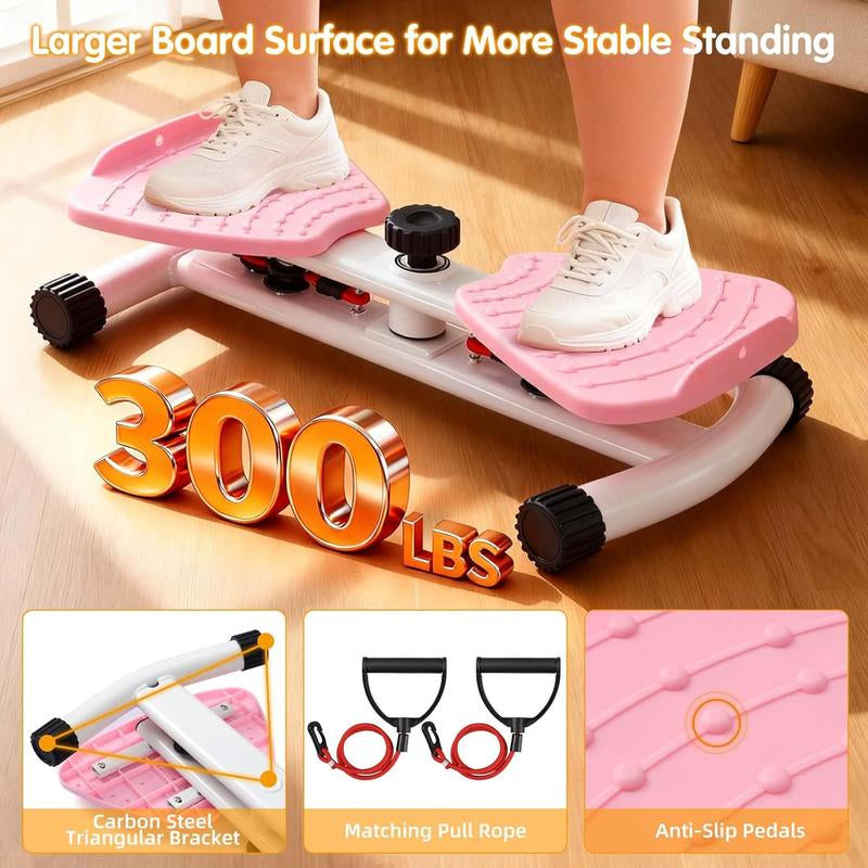 X-COOL Waist Twist Machine for Core Workout - 300 Lbs Capacity, Portable Ab & Cardio Training Equipment for Home Gym and Aerobic Exercise