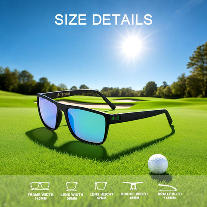 Arttodo UV Polarized Sunglasses for Men, Lightweight Sunglasses with UV Protection for Golf, Golf Accessories for Man, Golf Gift