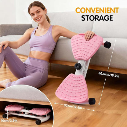 X-COOL Waist Twist Machine for Core Workout - 300 Lbs Capacity, Portable Ab & Cardio Training Equipment for Home Gym and Aerobic Exercise