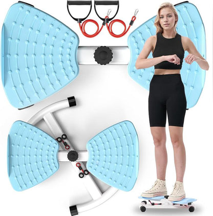 X-COOL Waist Twist Machine for Core Workout - 300 Lbs Capacity, Portable Ab & Cardio Training Equipment for Home Gym and Aerobic Exercise